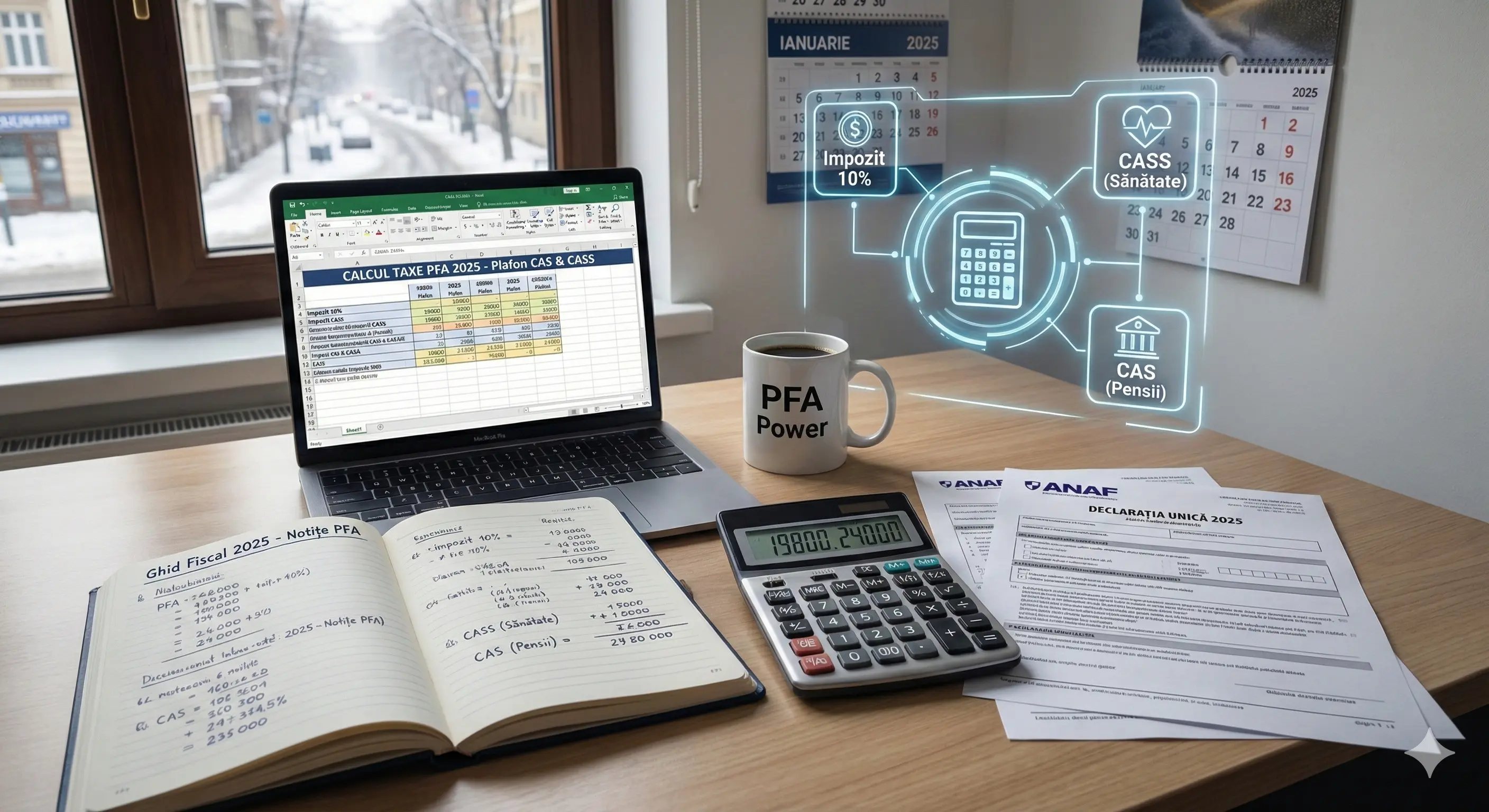 Ghid complet taxe PFA 2025 cum să calculezi corect impozitul și contribuțiile